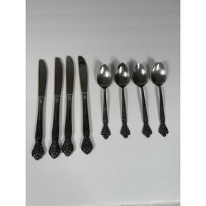 Versailles by MSI Japan Vintage Stainless Steel Flatware Lot 8 Knives Spoons